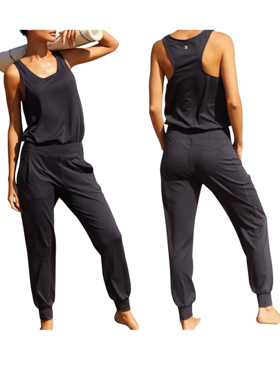 Sweaty Betty Pants - SWEATY BETTY Gary Sleeveless Jogger Jumpsuit Black Athleisure Small